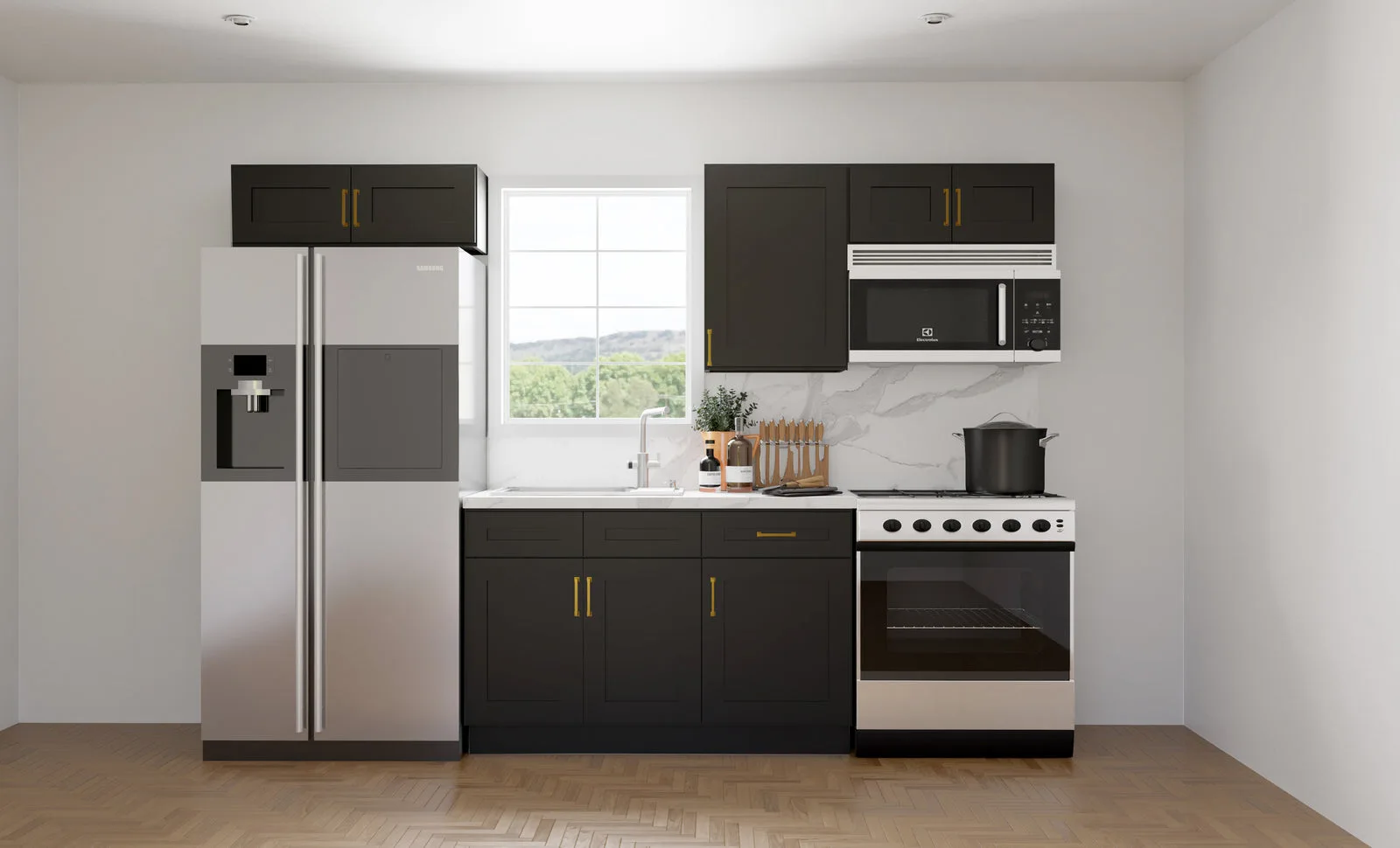 Complete 10ft 10' Kitchen Shaker Cabinet Set