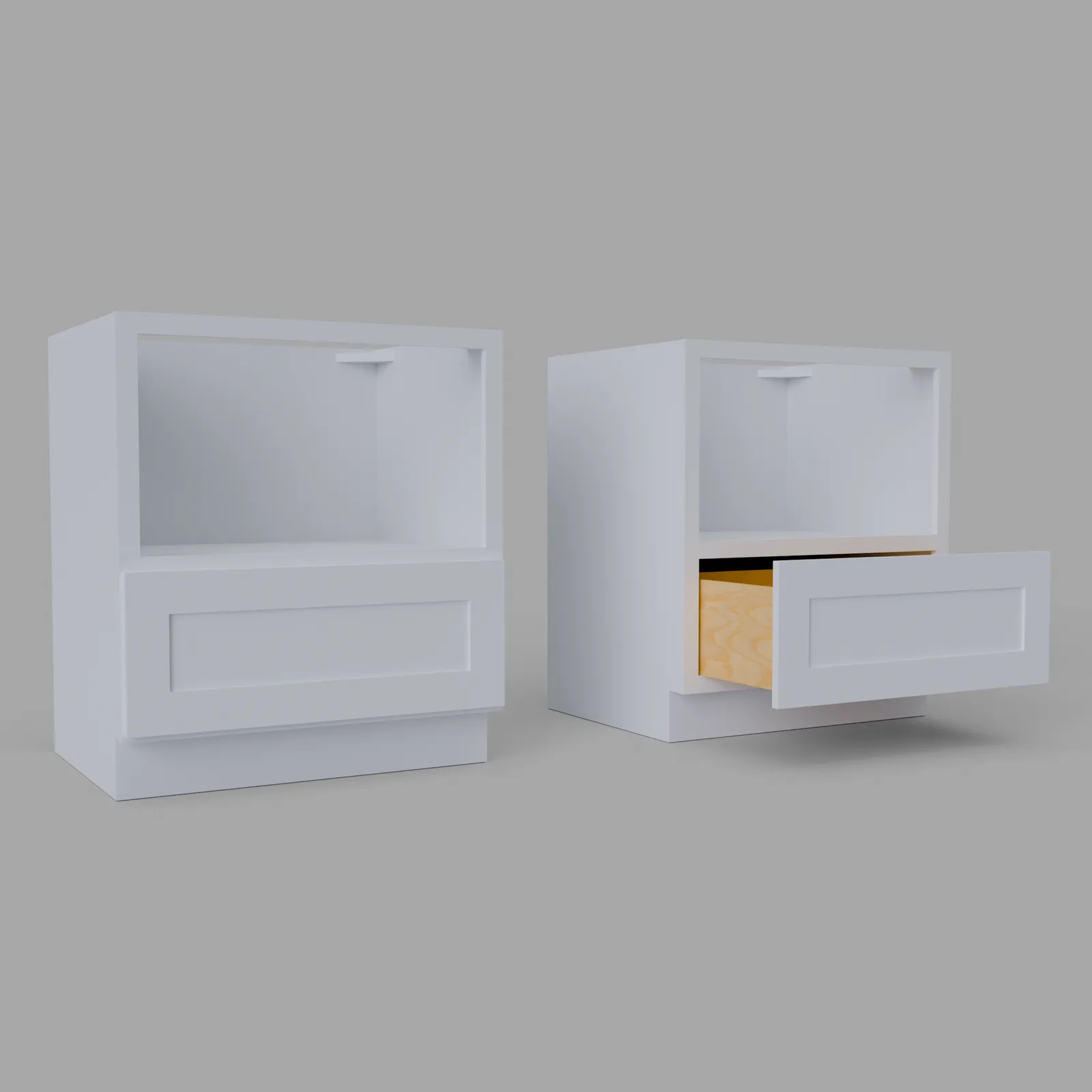 Shaker Drawer Microwave Base Cabinet 34.5" H x 24" D