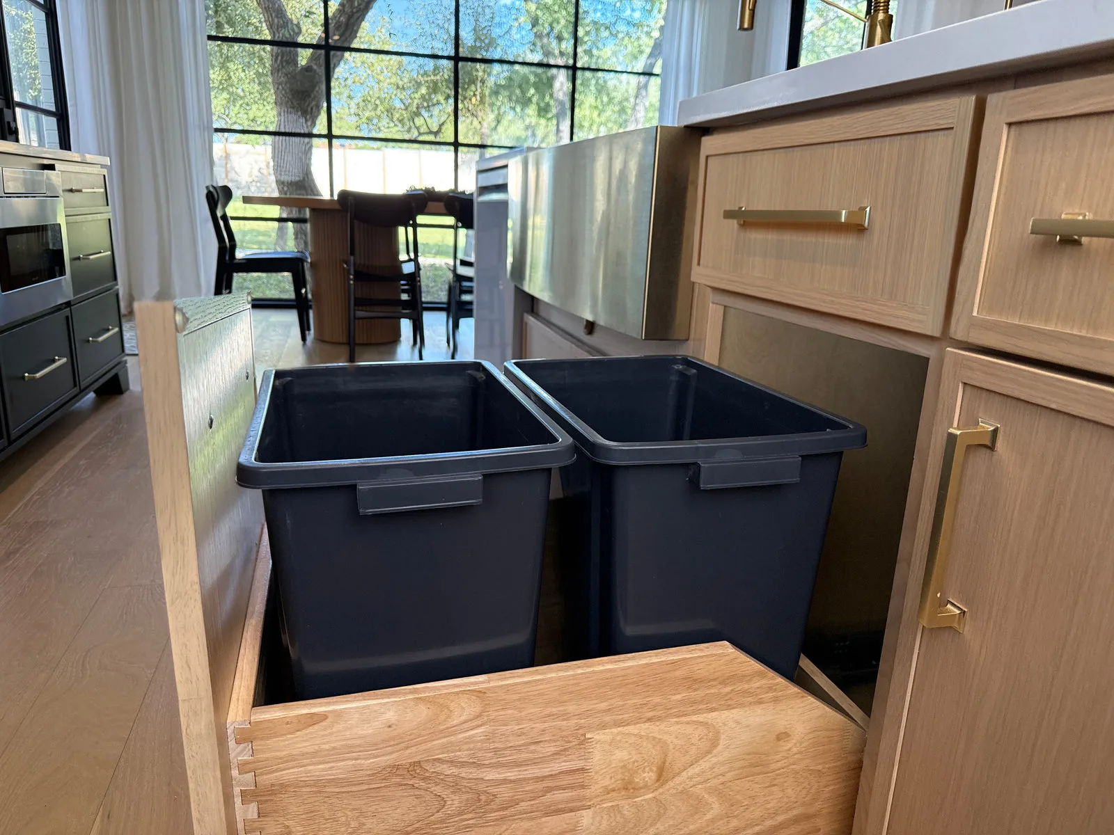Pair of Waste Baskets / Trash Cans for Base Waste Basket Cabinet