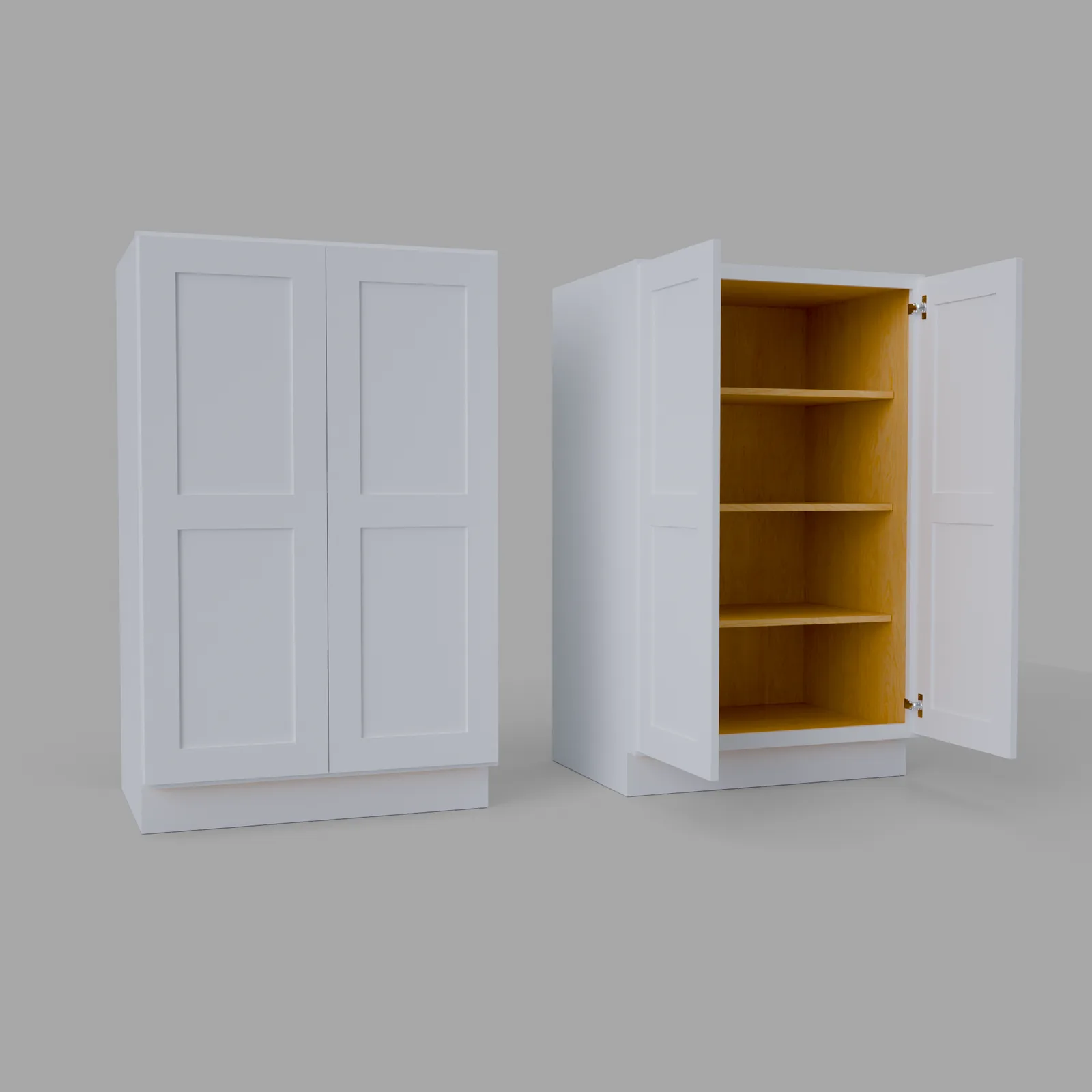Shaker Half Tall Pantry Utility Cabinet 53.25" H x 24" D