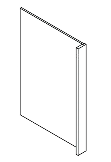 Refrigerator End Panel 1.5" W x 96" H x 27" D