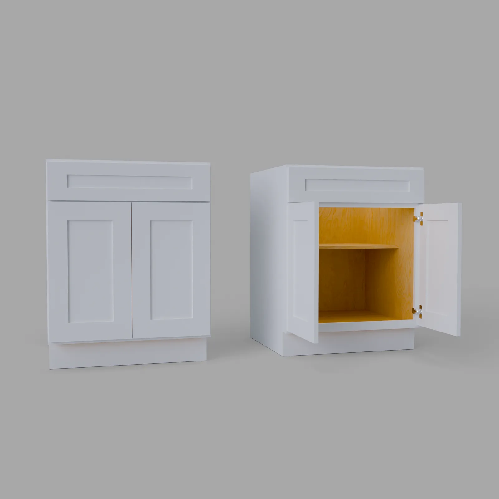 Shaker Sink Base Cabinet 34.5" H x 24" D