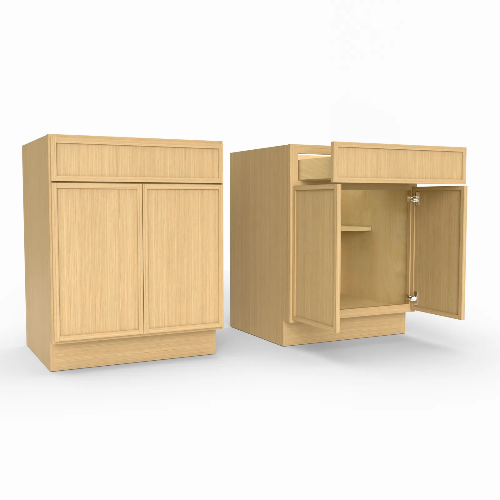 Slim Frame Shaker Desk Base Cabinet 24" W x 29.5" H x 21" D