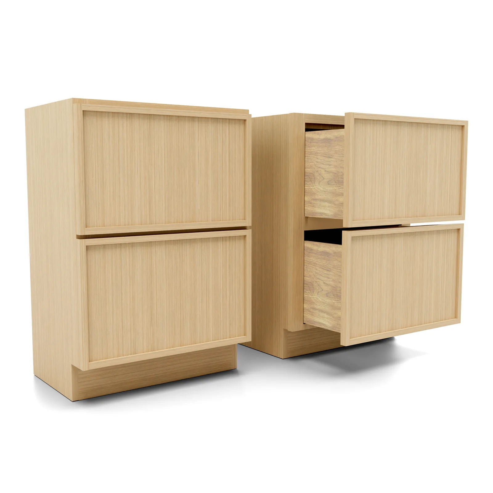 Slim Frame Shaker Two Drawer Base Cabinet 34.5" H x 24" D