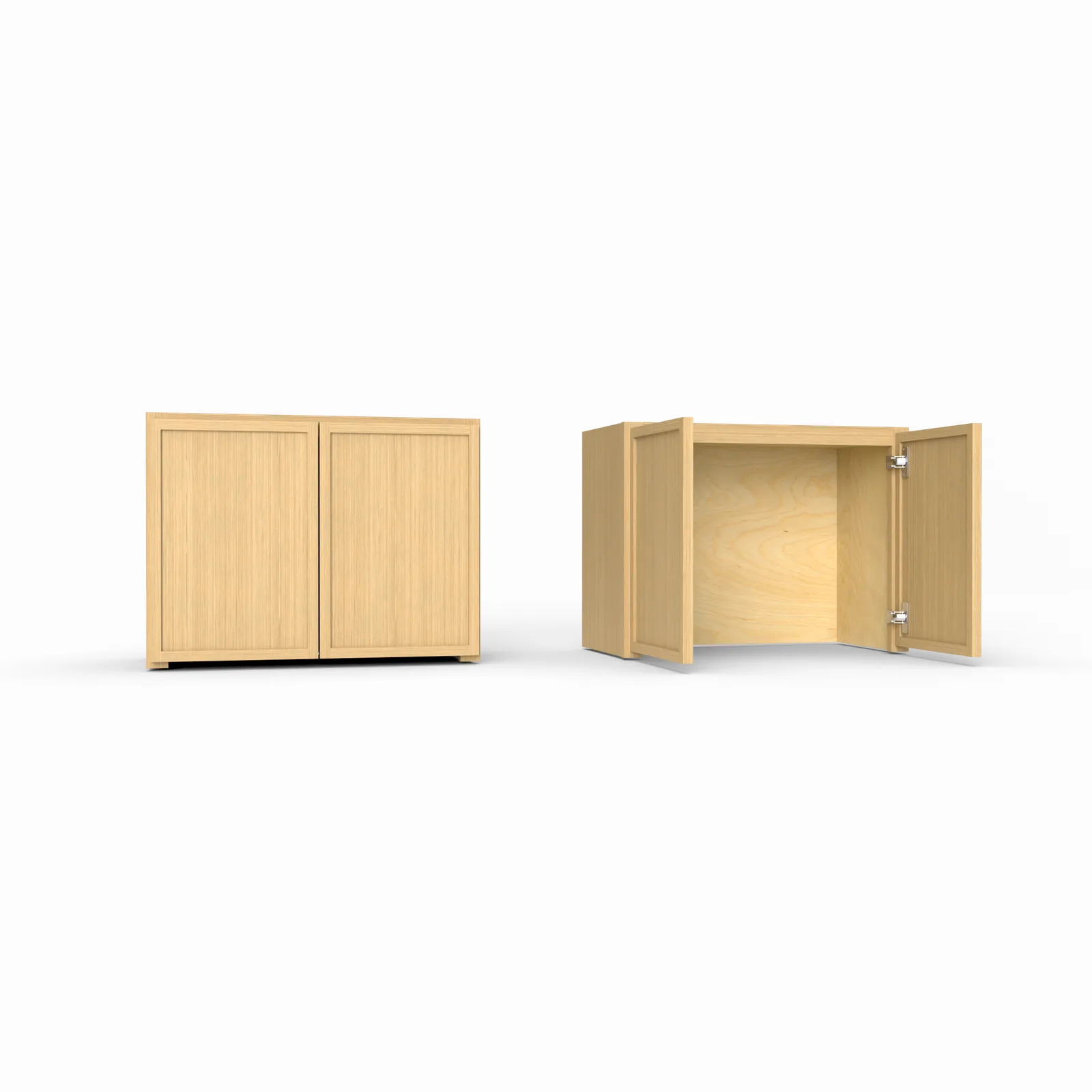 Slim Frame Shaker Appliance Garage Cabinet 19” H (Cut-To-Fit) x 24 W x 12 D