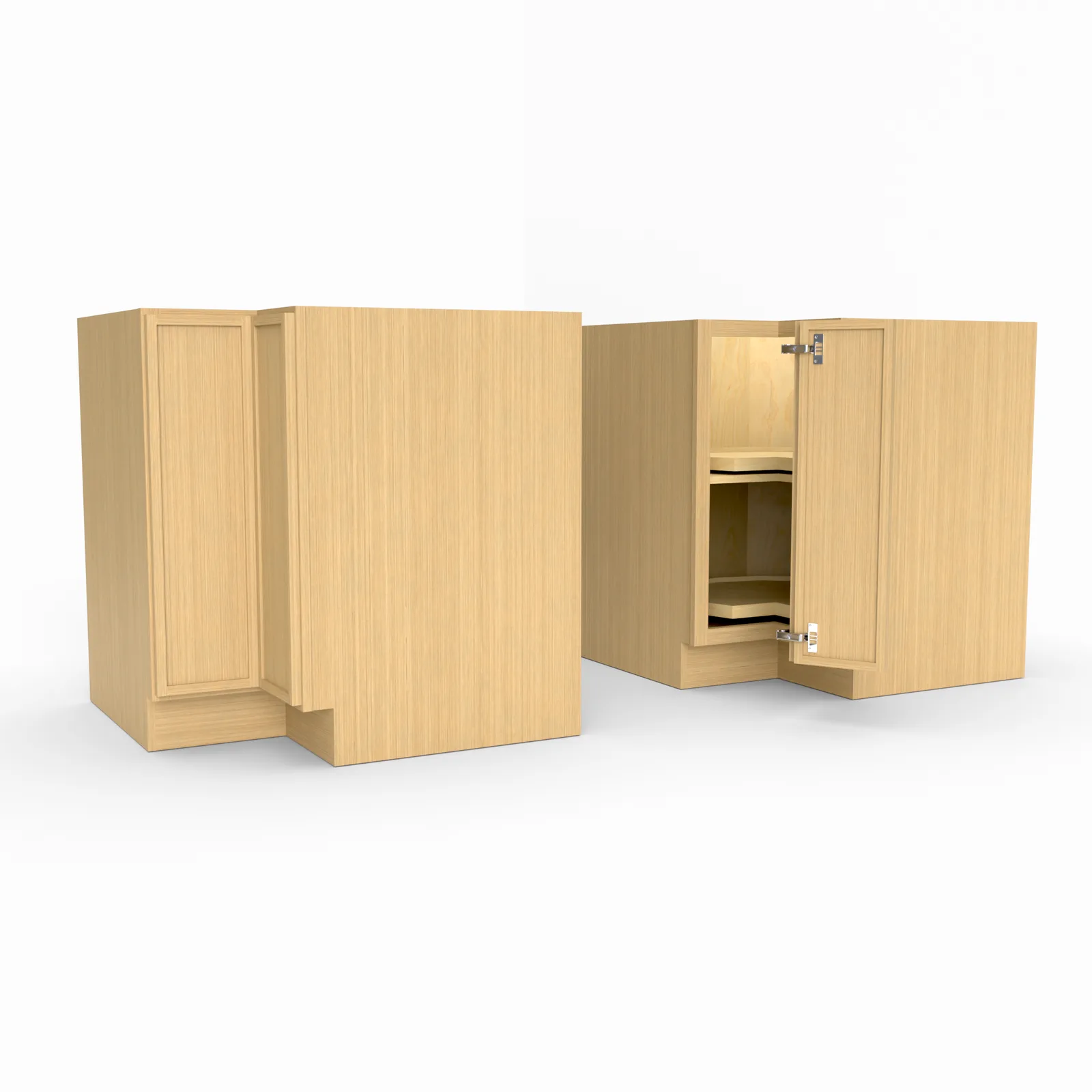 Slim Frame Shaker Lazy Susan Base Corner Cabinet 33" to 36” W x 34.5" H x 24" D