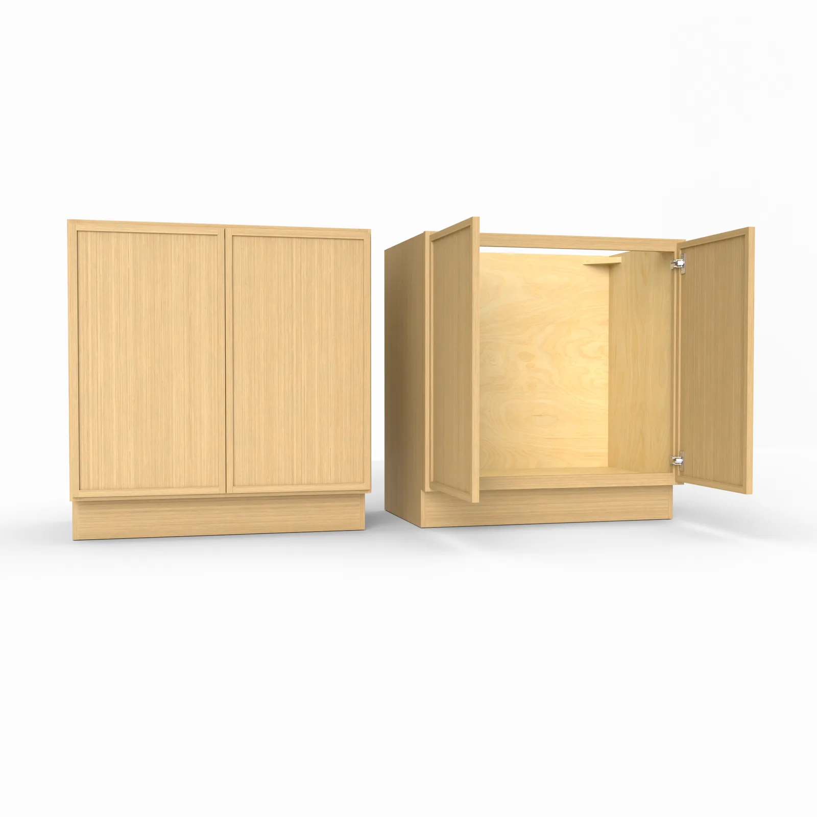 Slim Frame Shaker Vanity Sink Base Cabinet with Full Height Doors 34.5" H x 21" D
