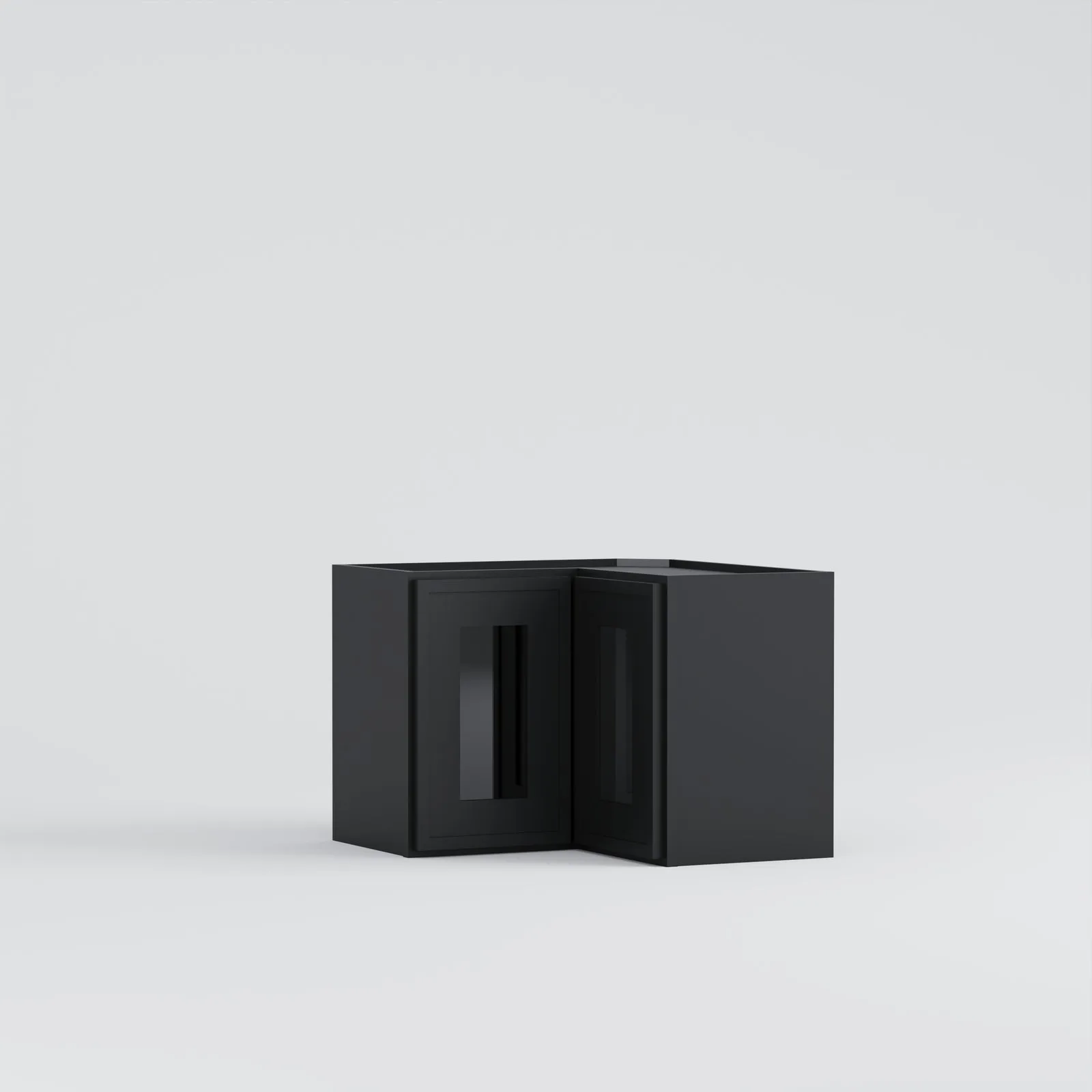 Slim Frame Shaker Easy Reach Corner Wall Cabinet