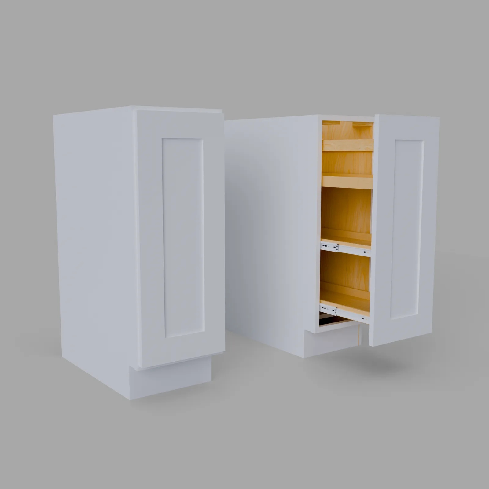 Shaker Spice Rack Spice Pull Base Cabinet 34.5" H x 24" D