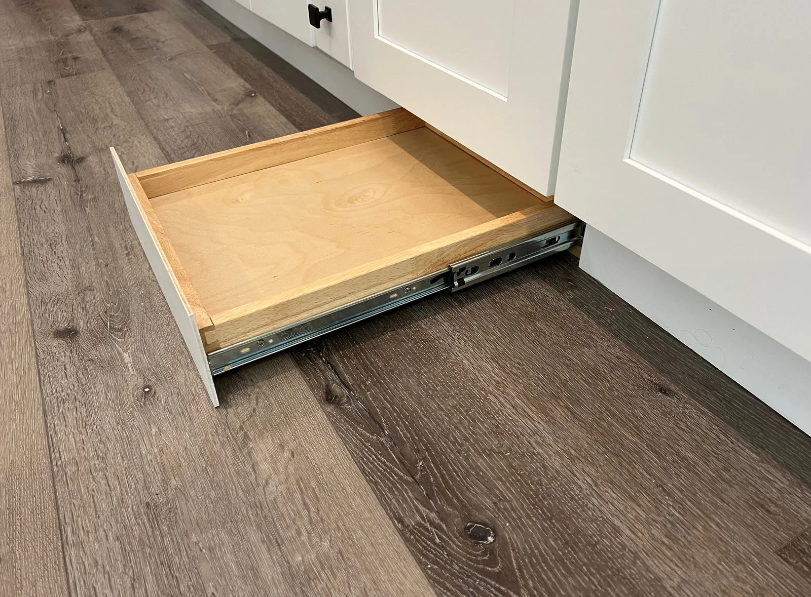 Toe Kick Drawer 18"-36" Wide Hidden Drawer for Base Cabinets
