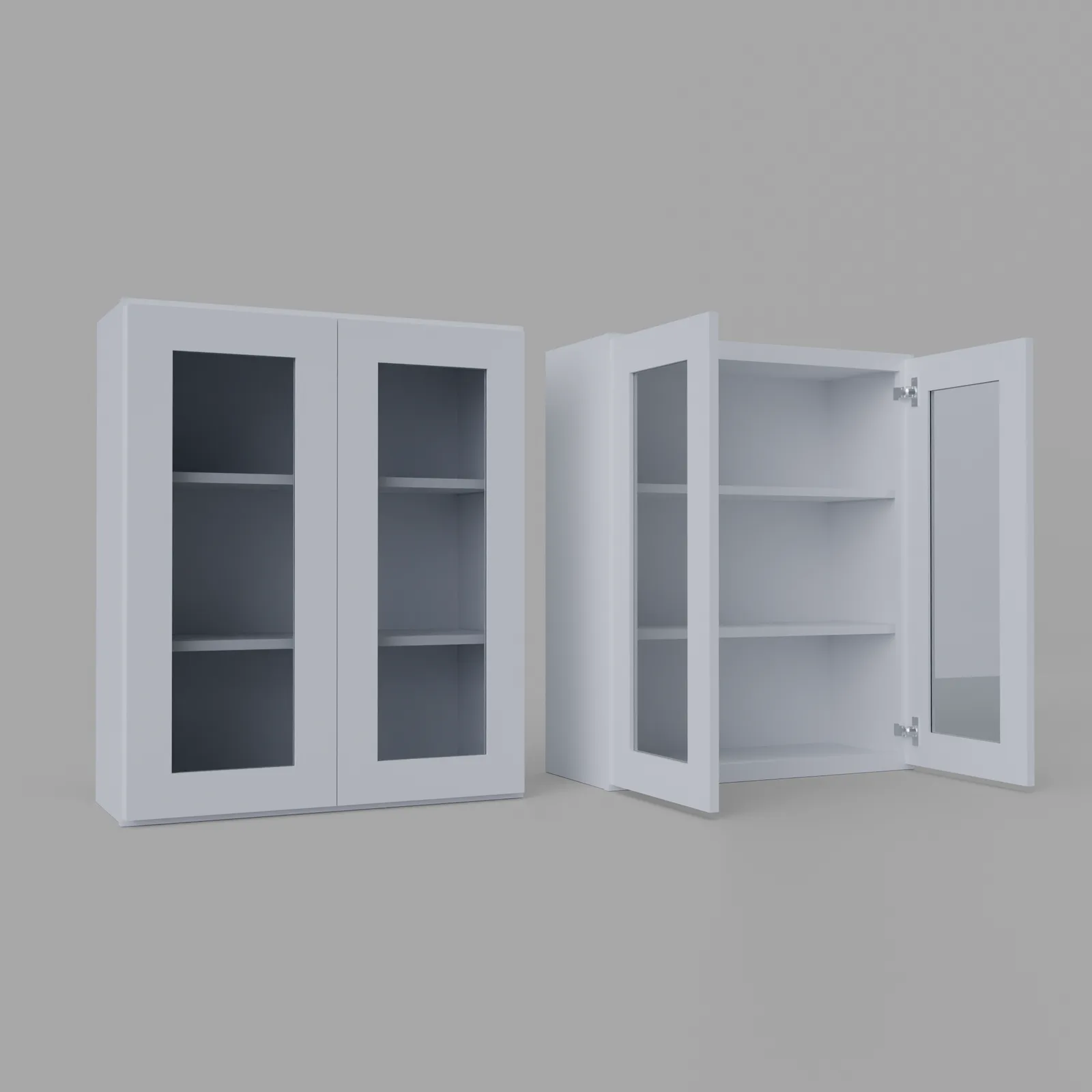 Shaker 36” H x 12” D Glass Door Wall Cabinet