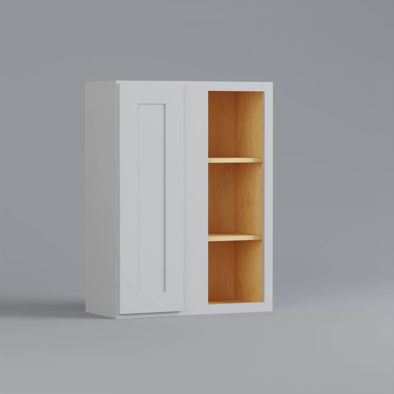 Shaker Blind Corner Wall Cabinet 24" to 36” W x 30" to 42” H x 12" D