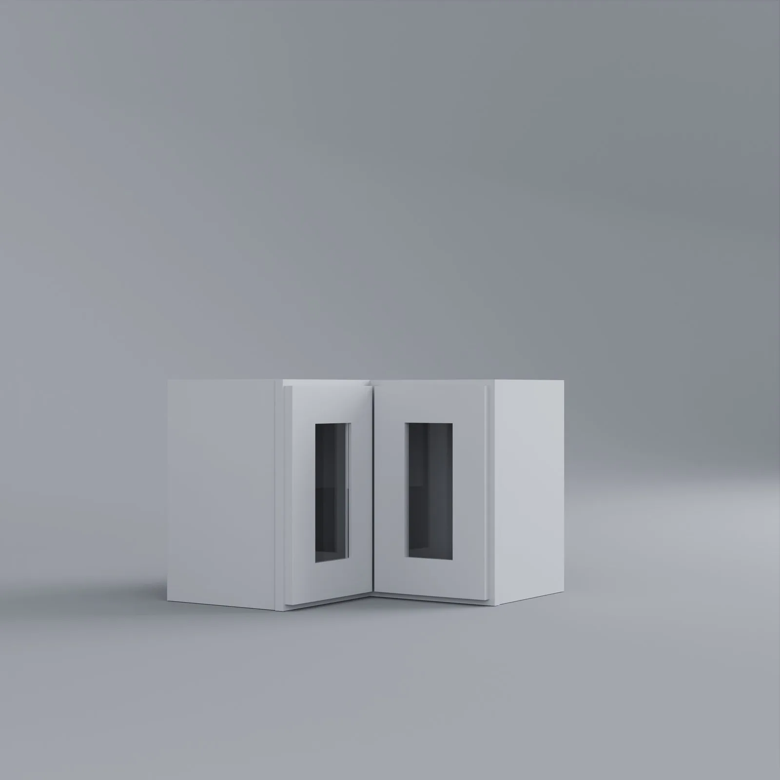 Shaker Easy Reach Corner Wall Cabinet
